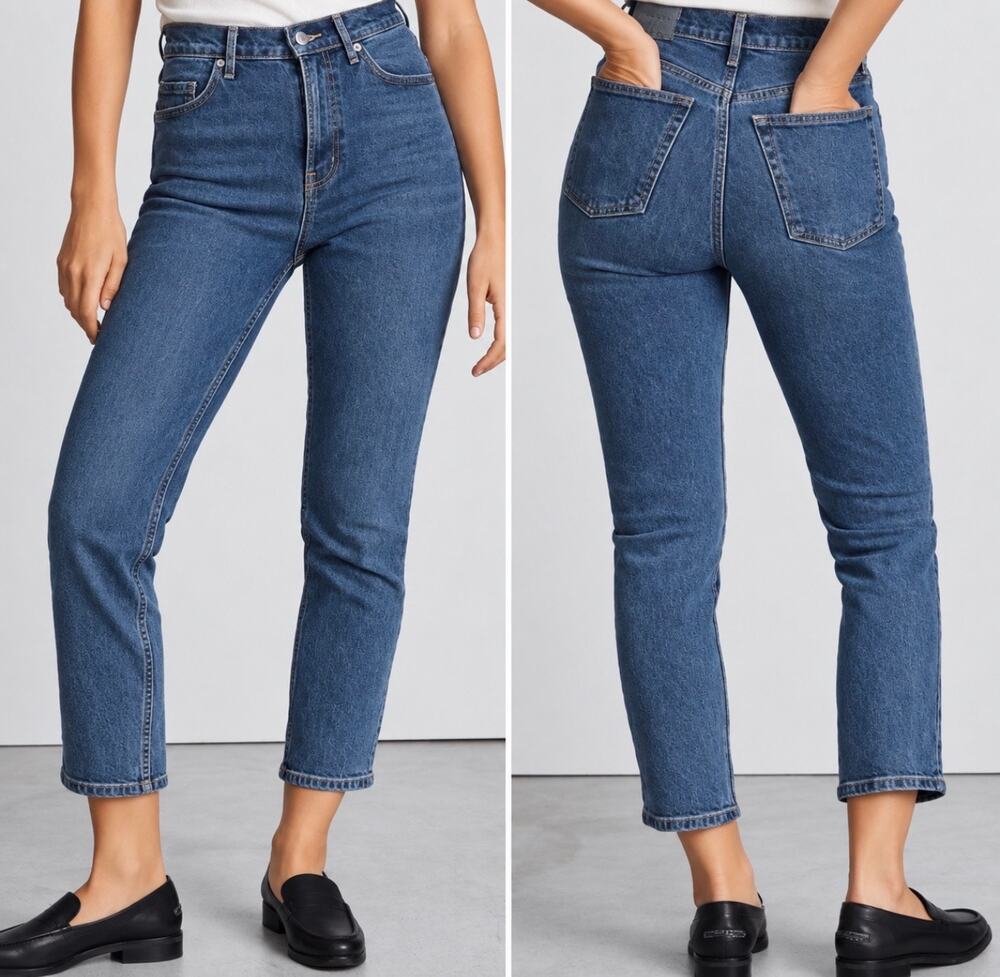Everlane The Original Cheeky Jeans Crop in Vintage Blue Size 29